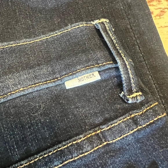 MOTHER "The Insider Crop Step Fray" dark wash women's ankle length jeans size 32 - Picture 8 of 9